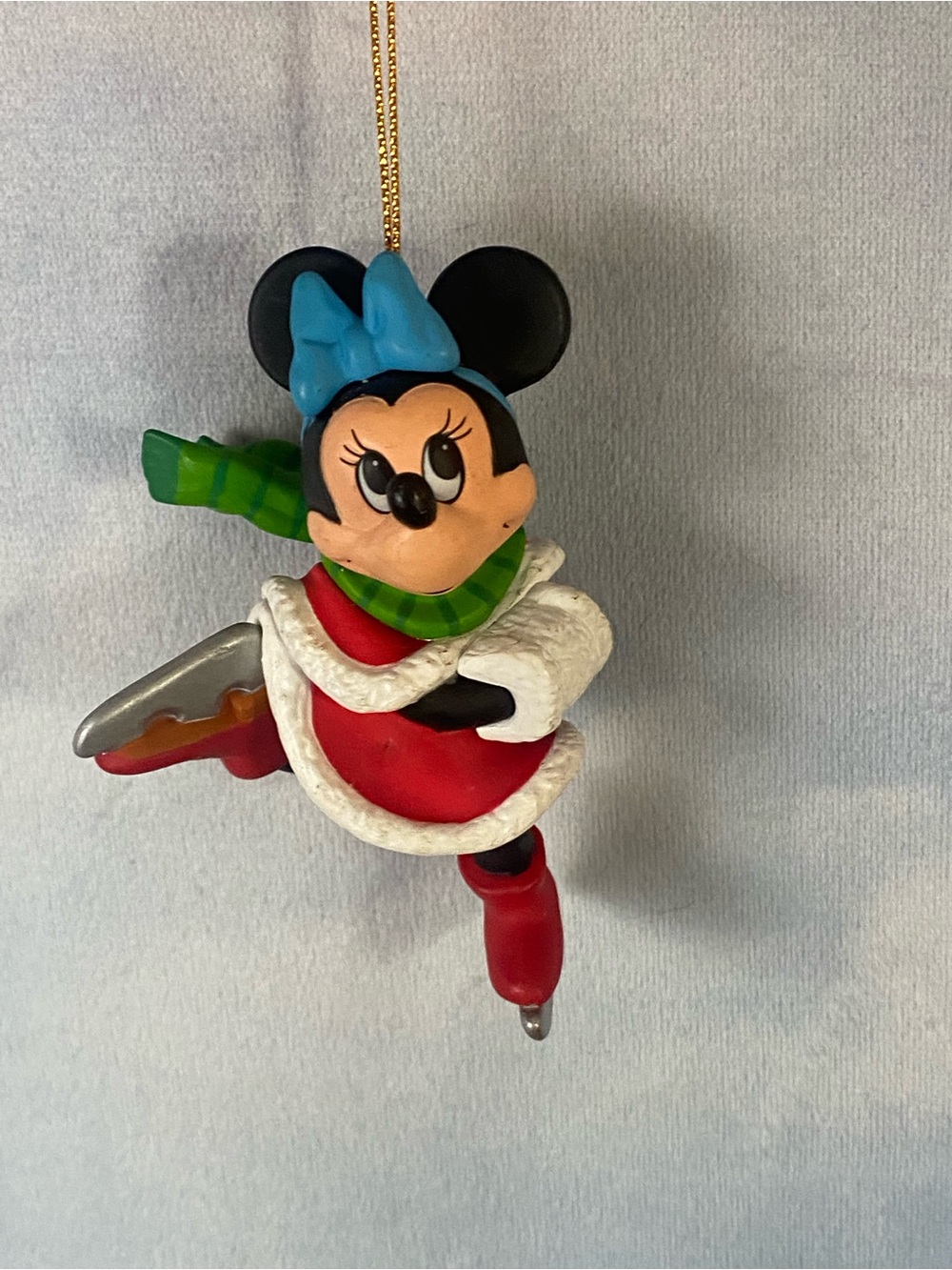 Vintage 90s Grolier Disney Christmas Magic Minnie Mouse Ice Skating Ornament